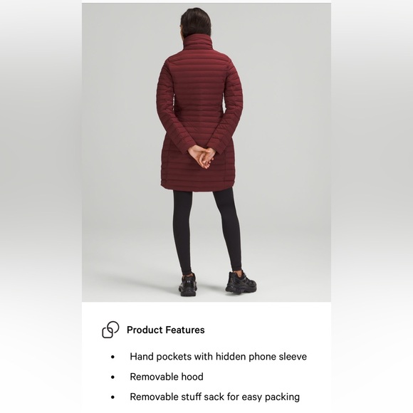 lululemon athletica Burgundy Puffer Jacket - Picture 9 of 10